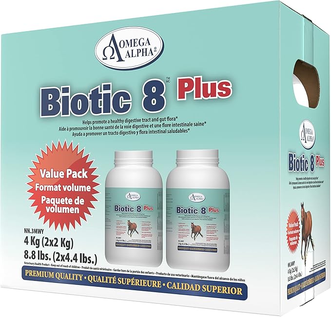 Omega Alpha Biotic 8 Plus 8.8lbs (2 X 4.4lbs.) for Horses