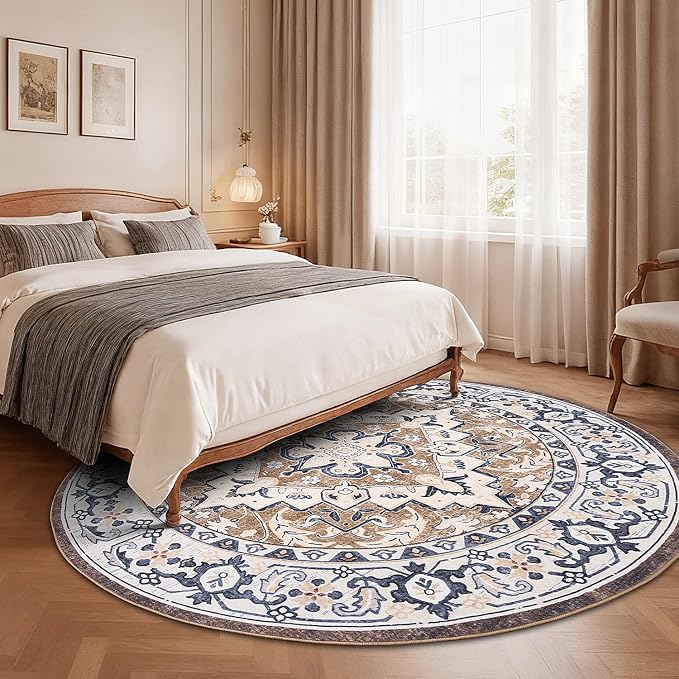 Lofus 6ft Area Rugs for Living Room, Washable Area Rug, Rugs for Bedroom