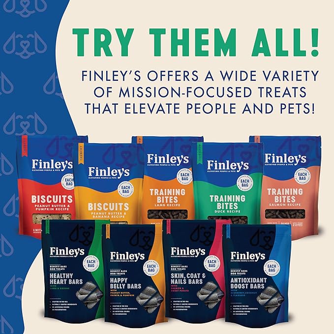 Finley's Training Treats for Puppies, Soft Duck Dog Treats for All Ages and Sizes, Limited Ingredient, Low Calories, 16oz, 6 Pack