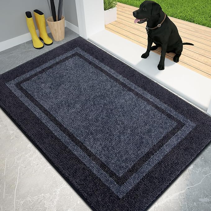 PURRUGS Dirt Trapping Door Mat 34" x 60", Non-Slip Machine Washable Entryway Rug