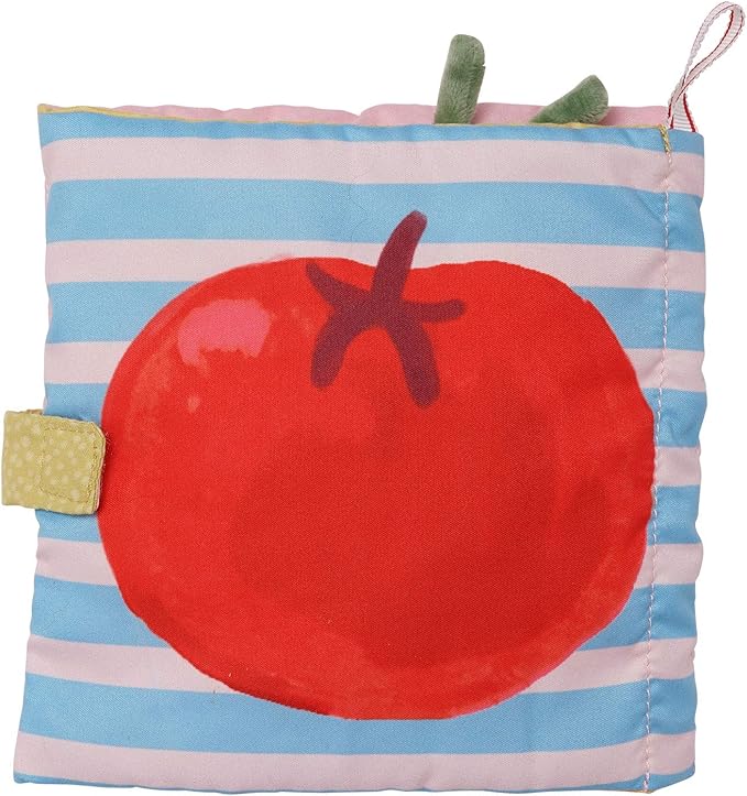 Manhattan Toy Mini-Apple Farm Soft Activity Crinkle Book for Baby & Toddler with Discovery Mirror and Textured Teether Multicolor