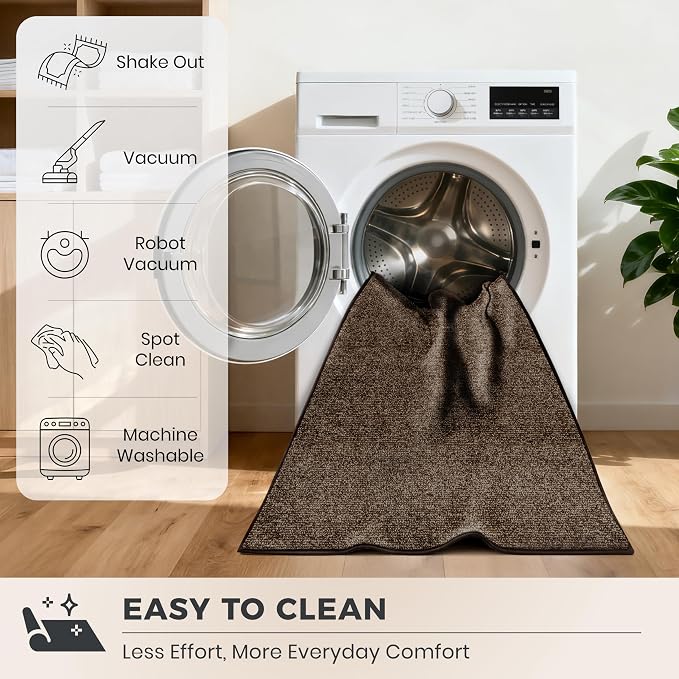 PURRUGS Dirt Trapping Door Mat 32" x 47", Non-Slip Machine Washable Entry Rug
