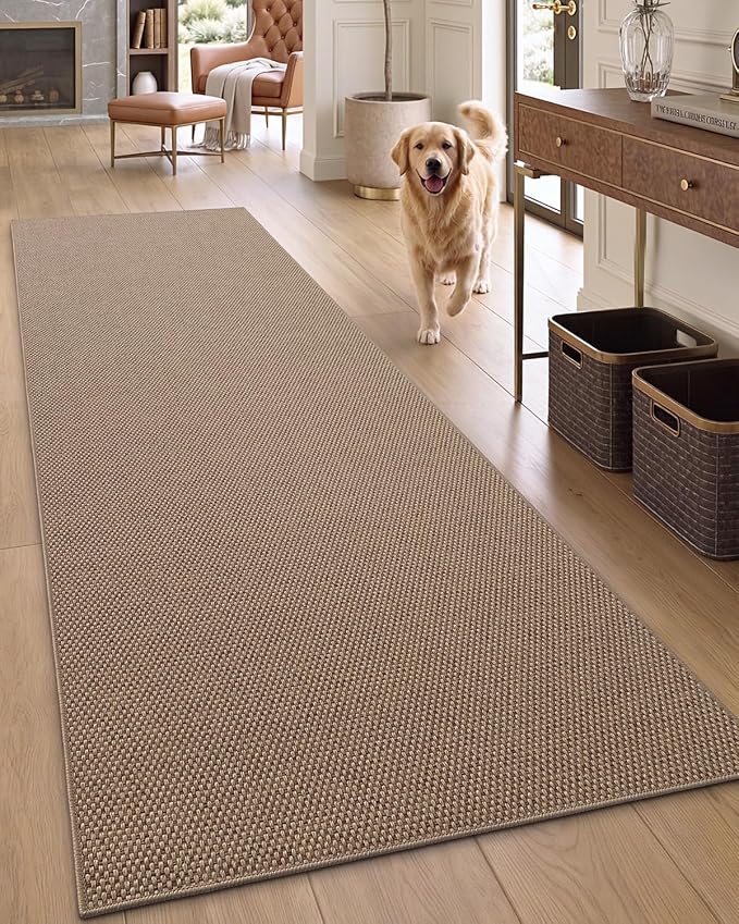 DEXI Hallway Runner Rug 2'8"x10', Non Slip Rubber Backed Runners Carpet