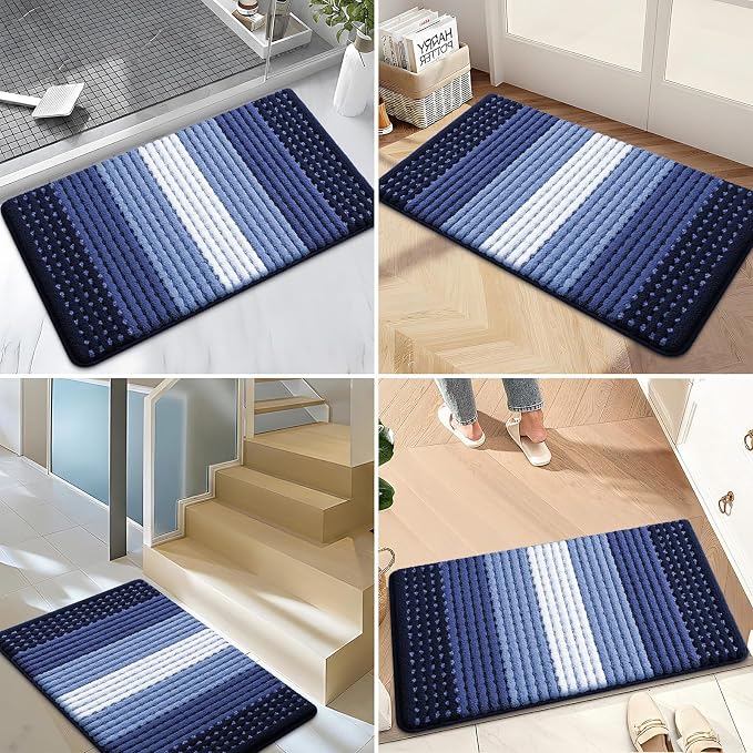 Kitinjoy Indoor Outdoor Door Mat, 30x17 Non-Slip Absorbent Dirt Trapper
