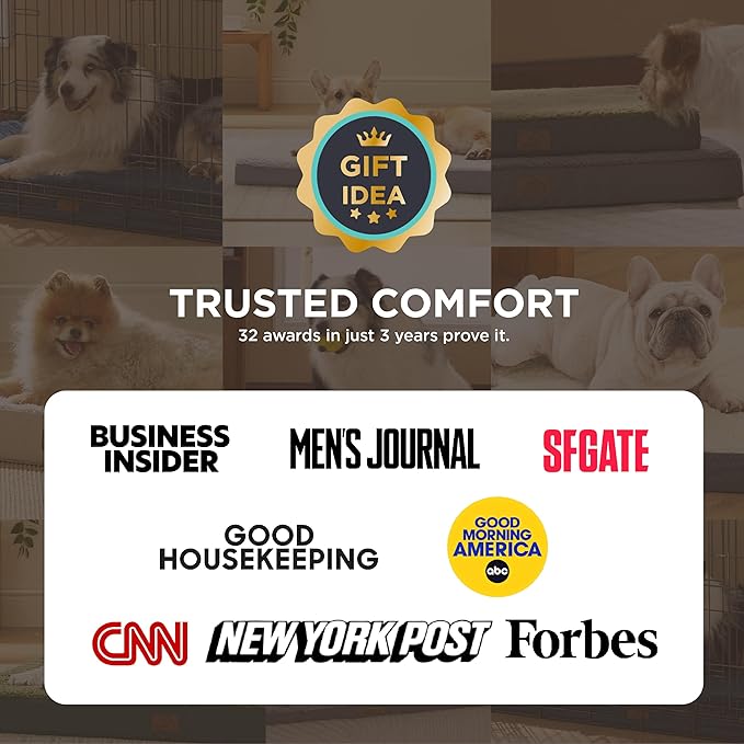 Bedsure Cooling Dog Beds Large Sized Dog - Extra-Large Comfy Flat Puppy Bed with Removable Washable Cover, Orthopedic Egg Crate Foam Pet Mat, Suitable for Pet Up to 100 lbs
