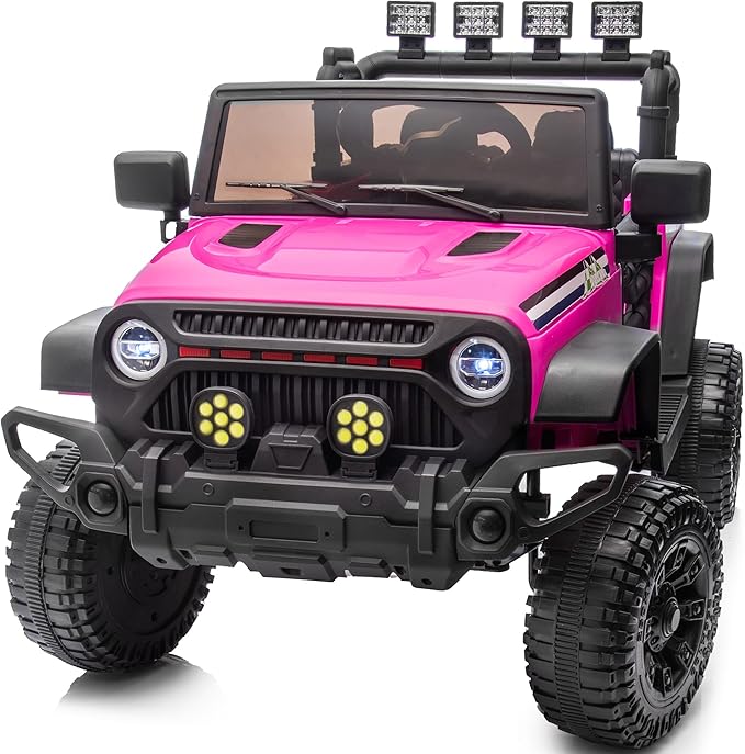 24V Kids Ride on Toy, Kids Electric Vehicles Car Ride on Car Truck for Toddlers with Remote Control, 2x200W Motor - Pink