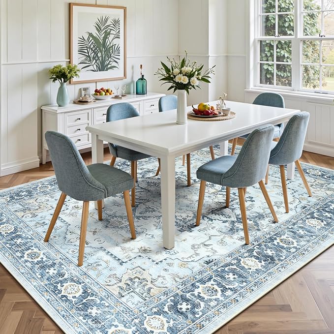 Lofus 9x12 Area Rugs for Living Room, Machine Washable Non-Slip Area Rug
