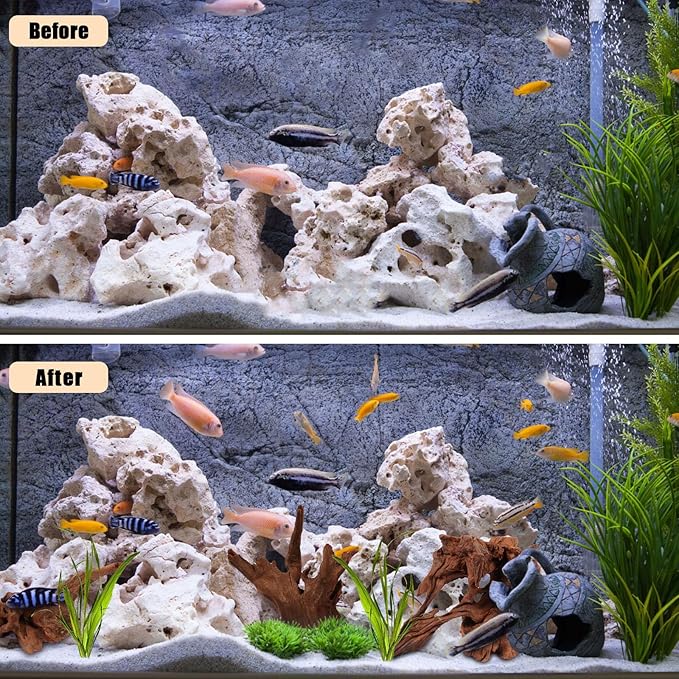 LYPHARD AQUARIUMS Natural Driftwood for Aquarium, 9-15" Large Assorted Branch Decorations for Reptile Hide, Fish Tank, 1 Pcs