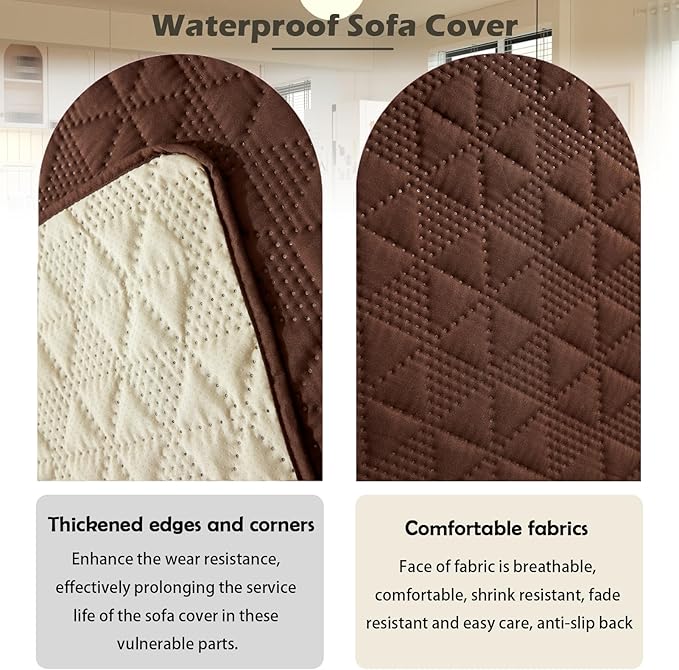 Waterproof Dog Bed Cover Pet Blanket, Soft Pet Couch Covers for Sofa Washable, Bed Couch Sofa Furniture Protector for Puppy Cat Kids (Brown,130 * 210 CM)