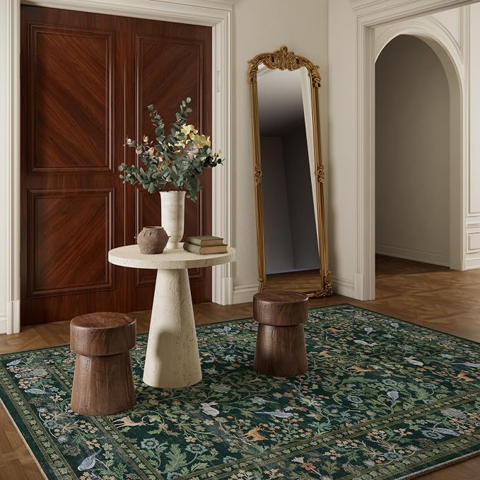 Washable Area Rugs for Living Room: 6x9 Rugs for Bedroom Stain Resistant Non