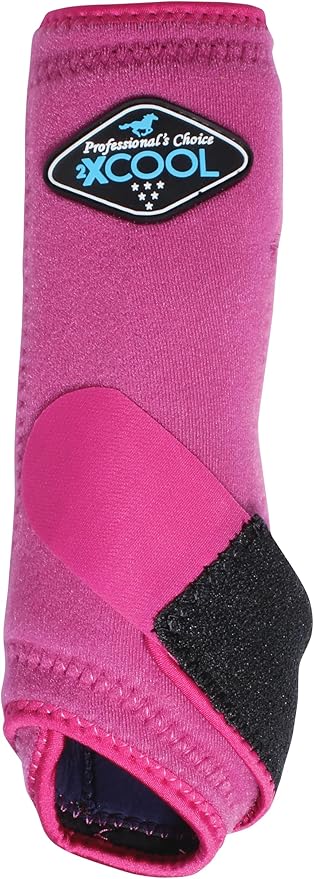 Professional's Choice 2XCOOL Sports Medicine Horse Boots | Protective & Breathable Design for Ultimate Comfort, Durability & Cooling in Active Horses | 2 Pack Medium Raspberry
