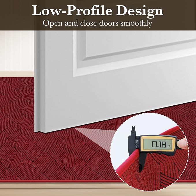 Indoor Door Mat 30"x47" Large, Low-Profile Welcome Front Door Mat Indoor