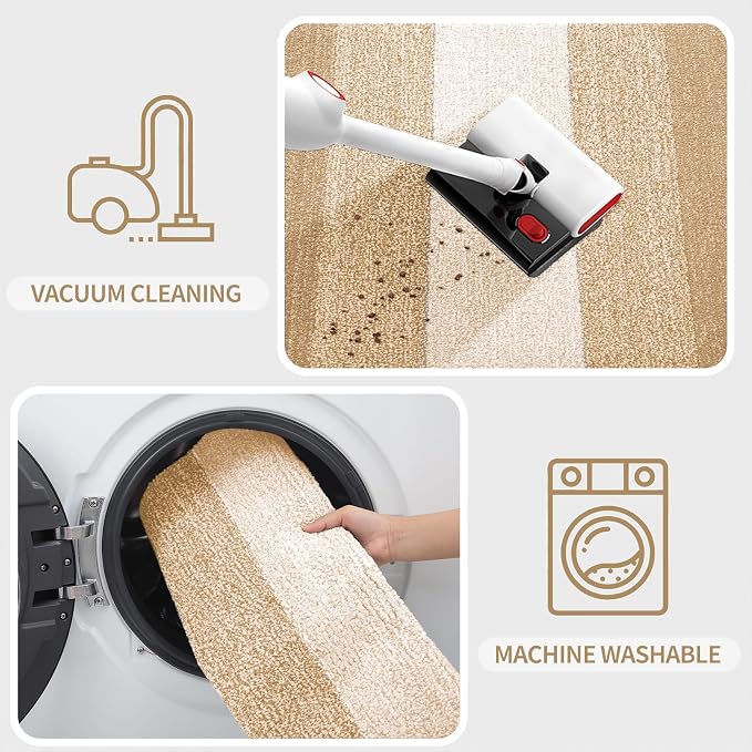 Kitinjoy Indoor Outdoor Door Mat, 71x47 Non-Slip Absorbent Dirt Trapper