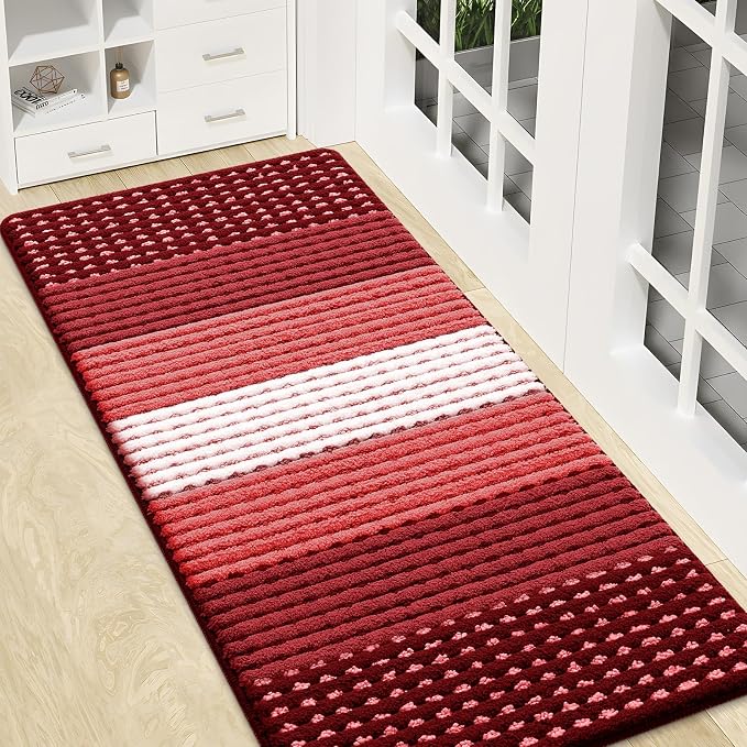 Kitinjoy Indoor Outdoor Door Mat, 47x20 Non-Slip Absorbent Dirt Trapper