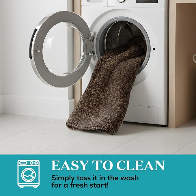Premium Polyester Indoor Door Mat – 32"x48" Washable Entry Mat, Waterproof