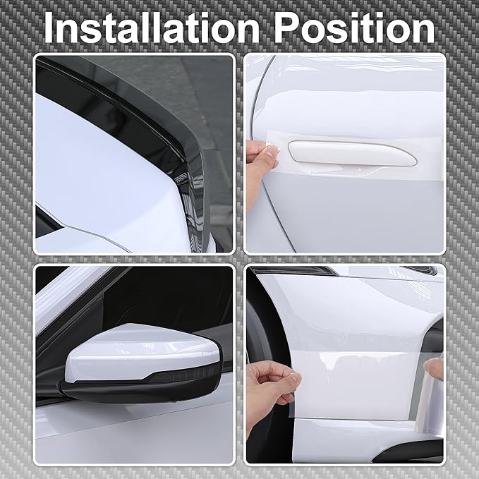 Lypumso Clear Vinyl Wrap Tape, Car Door Edge Guard Door Sill Protector, Transparent Paint Protection Film for Most Cars Rearview Mirror Handle Bumper Window Stair (Clear, 3inch x 30ft)