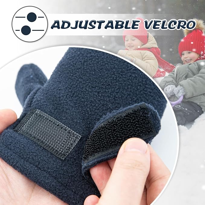 BAVST Baby Toddler Winter Mittens Girls Warm Fleece Lined Gloves Kids Sherpa Lined Mittens for Boys