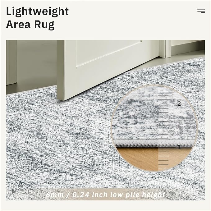 Soalmost Area Rugs 4x6 for Living Room, Vintage Washable Rugs for Dining Room