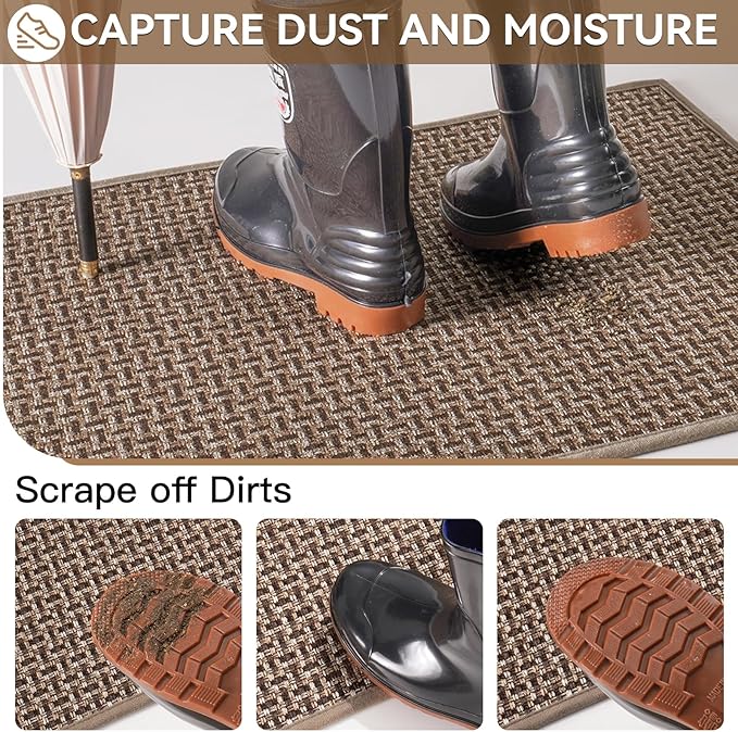 Indoor Door Mat 24"x72", Door Mat Indoor Entrance Dirt Resistant and Absorbent