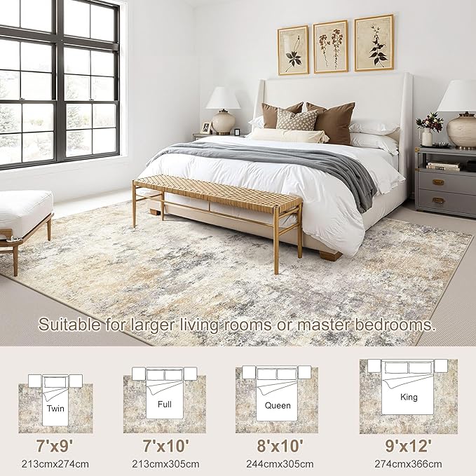 UERMEI 8x10 Area Rug Living Room Rugs