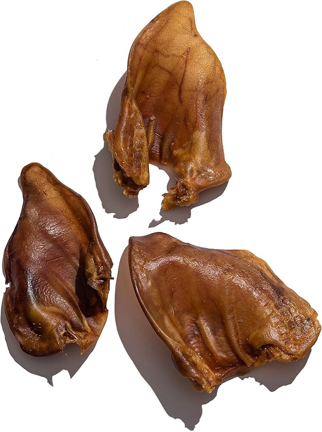 Jack&Pup Whole Pig Ears for Dogs (10 Pack) - All Natural Single Ingredient Extra Thick Large Pigs Ears - Premium Dog Pig Ear Treats - Natural Dog Pork Chews; Excellent Rawhide Alternative