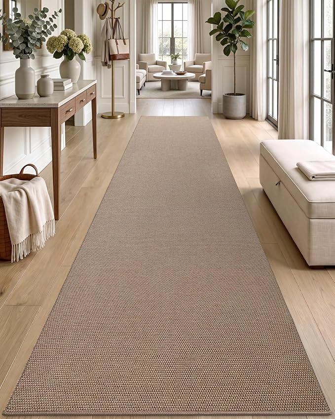 DEXI Hallway Runner Rug 2'8"x14', Non Slip Rubber Backed Runners Carpet