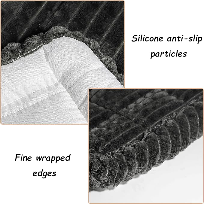 Washable Large Dog Bed for Cars, Dog Car Seat Cover for Backseat, Anti-Slip Pet Sleeping Mat, Car Seat Protector, Travel Pet Pad for Trucks and SUV (Black, 24.8" x 54")