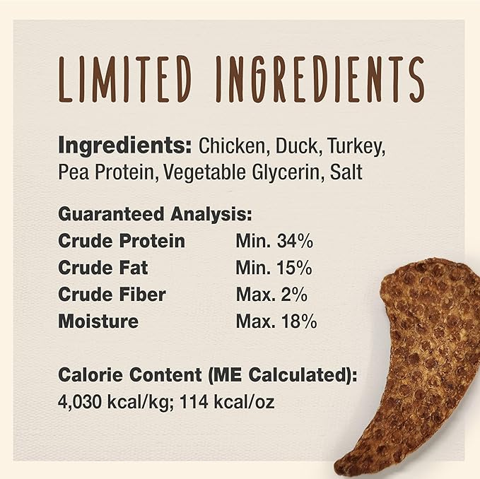Cadet 2 Pack Gourmet Duck Dog Treats Variety Pack – Turducken Jerky & Duck Jerky – 2 x 14 oz – Healthy, High-Protein Snacks for Dogs