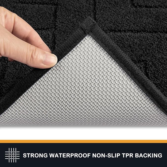 PURRUGS Dirt Trapping Door Mat 32" x 70", Non-Slip Machine Washable Entry Rug
