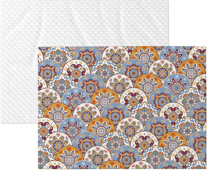 Boho Throw Blanket - Vintage Colorful Floral Blanket for Dog Cat Pet Blankets 23x16 for Couch Sofa Bed