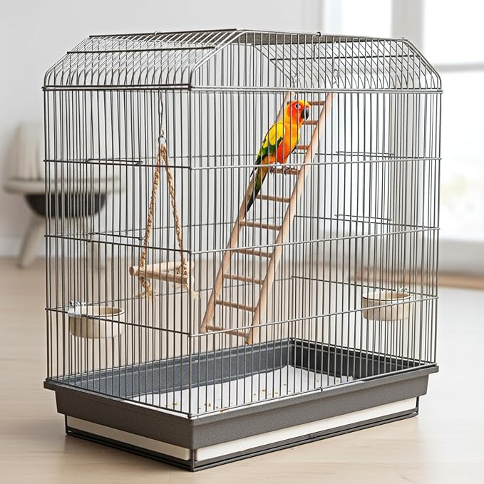 Bird Ladder for Cage, 3 PCS Bird Cage Ladder Wooden Hanging Parrot Wood Step Parakeet Ladders Climbing Small Wooden Ladders for Birds Parakeets Parrots Cockatoo Lovebirds (4 Step, 5 Steps, & 6 Steps)