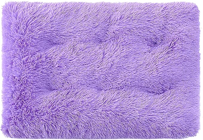 Dog Crate Mat, Dog Bed for Large Dogs, Comfy Fluffy Kennel Pad Anti-Slip for Dog beds & Furniture, Quilted Dog Bed for Pets for Medium/Small Dogs Cats (Color : Purple, Size : 36x25)