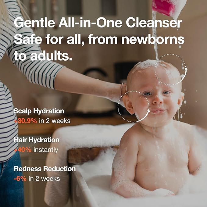 SHAMPOO & BATH – Organic Korean Baby & Kids 2-in-1 Shampoo & Body Wash for Newborns, Vegan Cleanser for Hair, Face & Body, Gentle, EWG Verified, Non-Toxic (11.29 fl oz / 320g)