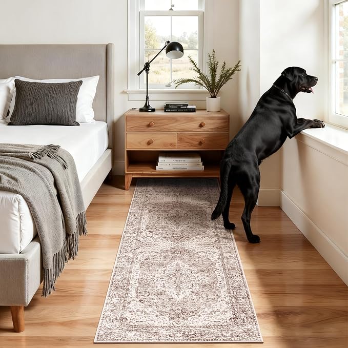 Lofus 2x8 Runner Rug for Hallways, Washable Kitchen Rugs, Non-Slip Rugs for
