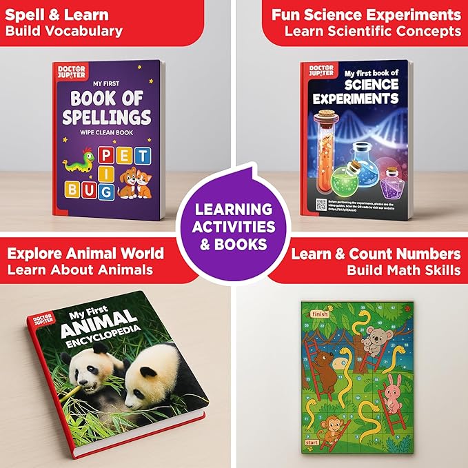 Doctor Jupiter Ultimate Gift Set of Learning| Set of ‘My First Science Kit’, ‘Little Genius Kit’ for Kids Ages 4-6|Birthday Gift for Boys, Girls| STEM Learning & Education Toys for 4,5,6 Year Old