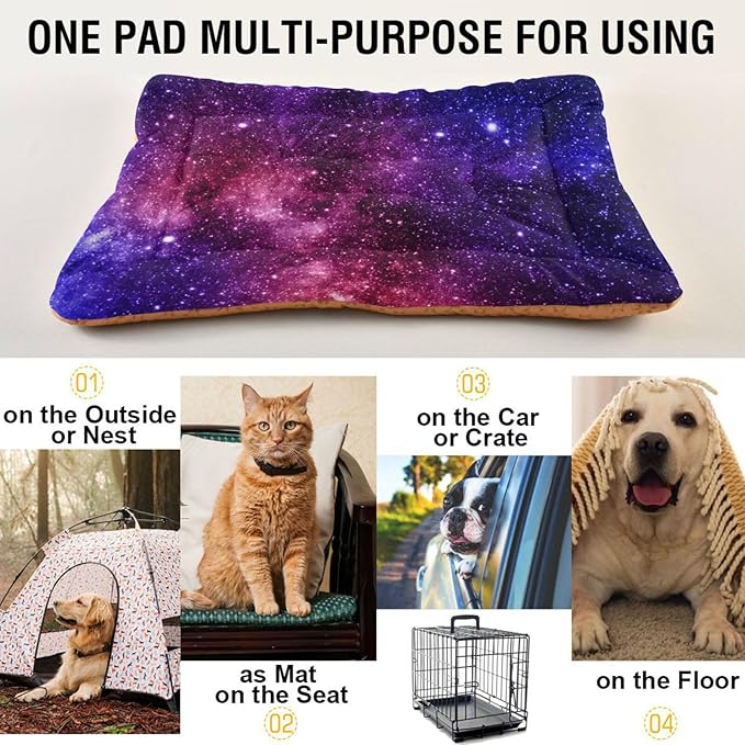 Pet Bed Star Sky Dog Bed Mat Absorbing Non Slip Pad Pet Sleeping Mat for Small, Medium, and Large Dogs Puppy Cat 36 in x 24 in