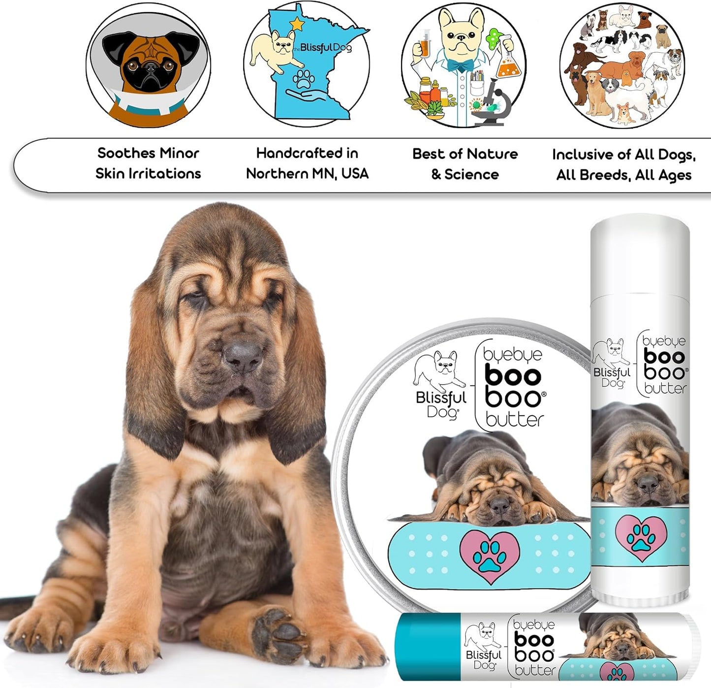 The Blissful Dog Bloodhound Boo Boo Butter, 16oz