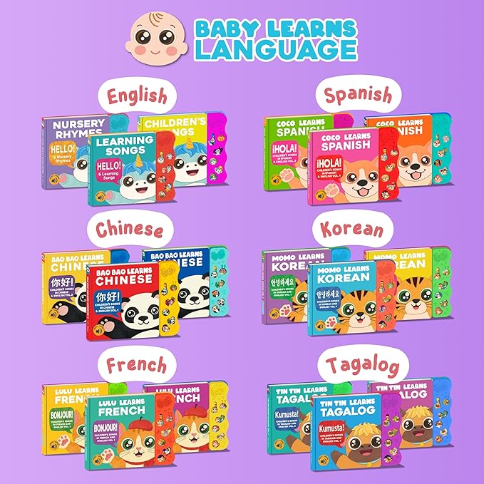 Nursery Rhymes: Musical Toys & Interactive Sound Book for Toddlers 1-3, Baby’s First Year Music Book Gift, Singing Book for 1 Year Old Toddler & Kids, Nursery Rhymes Musical Books & Educational Toy