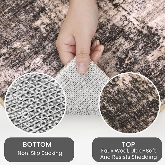 IOHOUZE Abstract Area Rug 3x4 Ft Washable Rugs