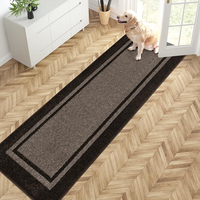 PURRUGS Dirt Trapping Door Mat 24" x 84", Non-Slip Machine Washable Entryway Rug