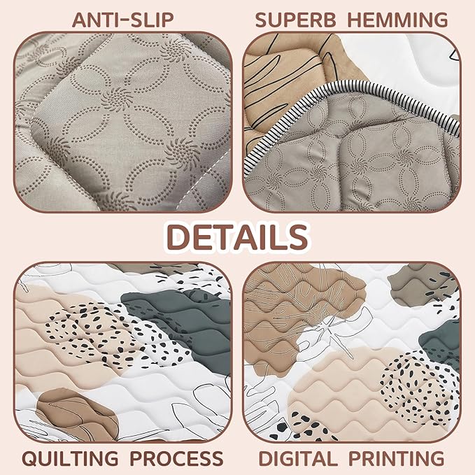 Baby Play Mat - Thicken 71x59 Inch Soft Foam Crawling Mat for Playpen & Floor, Non-Slip Waterproof Activity Playmats for Infants & Toddlers, Portable Foldable & Machine Washable, Boho Design