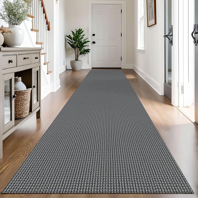 IOHOUZE Washable Exrea Long Hallway Runner Rug 3x14 Non Slip Rubber Backed