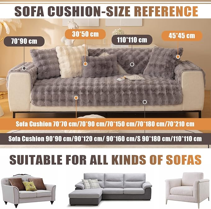 Couch Covers For Dogs,Funny Fuzzy Pet Couch Cover,Plush Solid Colour Non-Slip Couch Cover,Big Dog Bed Blanket, Washable Soft Plush Throw Protector For Bed Couch Car Sofa (35.43x70.87in, Dark Grey)