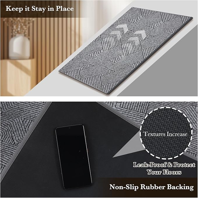 Indoor Door Mat 36"x59" Large, Low-Profile Welcome Front Door Mat Indoor