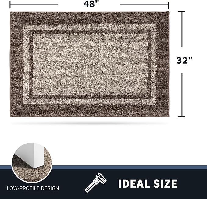 PURRUGS Dirt Trapping Door Mat 32" x 48", Non-Slip Machine Washable Entryway Rug