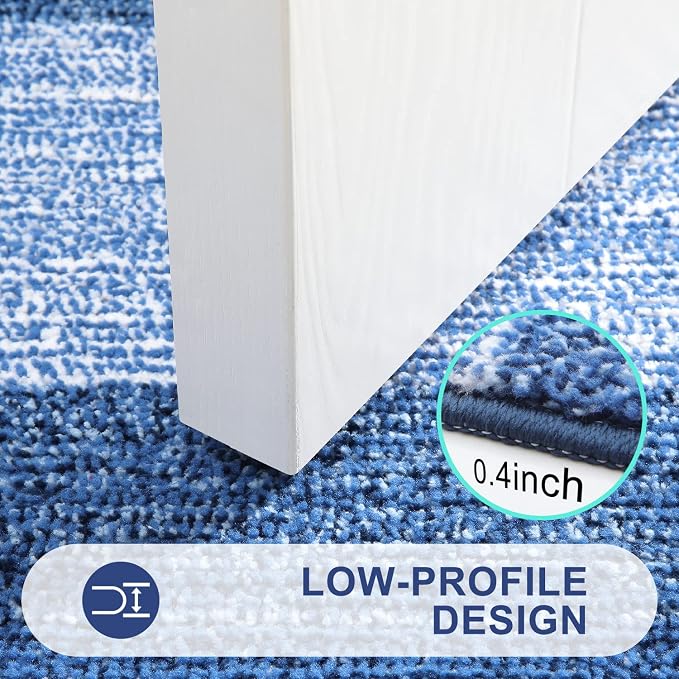 Kitinjoy Indoor Outdoor Door Mat, 59x32 Non-Slip Absorbent Dirt Trapper