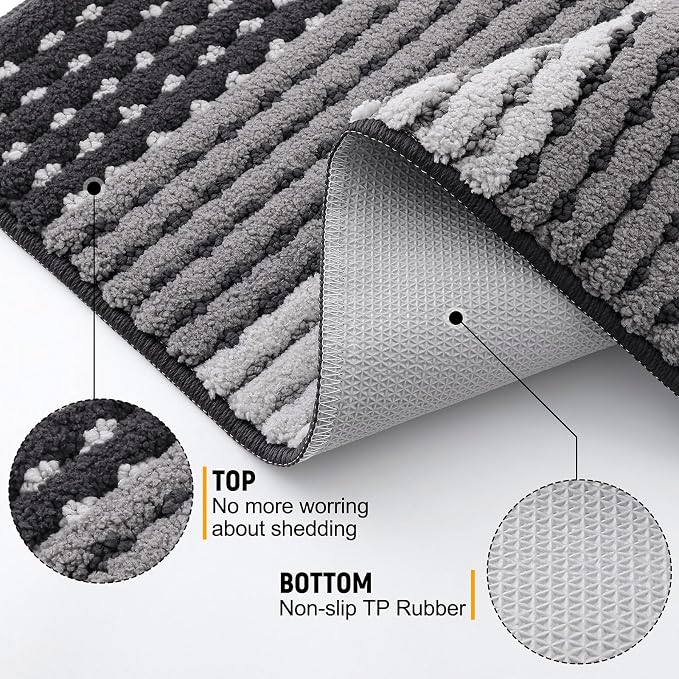 Kitinjoy Indoor Outdoor Door Mat, 59x20 Non-Slip Absorbent Dirt Trapper
