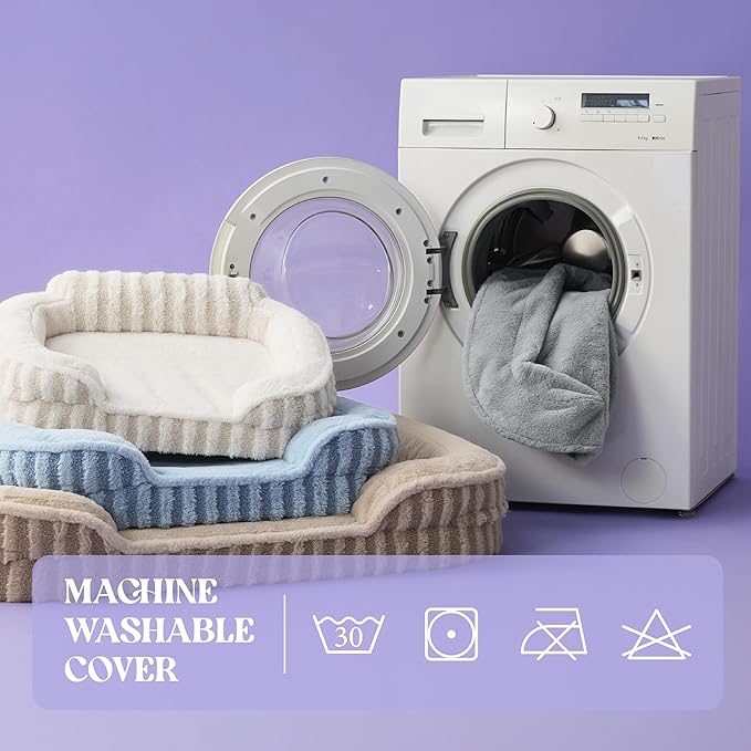 LE SURE Cute Dog Beds for Extra Large Dogs, Orthopedic Waterproof XL Pet Bed with Sides, Non-Slip and Egg-Crate Foam Big Dog Couch Sofa with Washable Removable Cover, Hazel