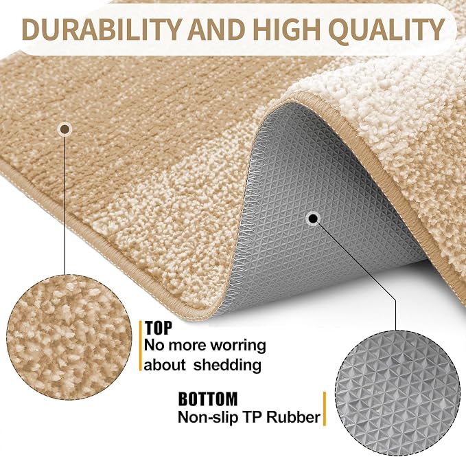 Kitinjoy Indoor Outdoor Door Mat, 71x47 Non-Slip Absorbent Dirt Trapper
