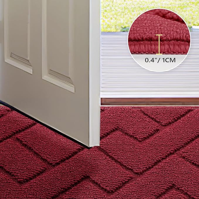 hicorfe Front Door Mat Outside Entrance, Stain and Fade Resistant, Non Slip